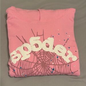 Sp5der OG Web Pink Hoodie